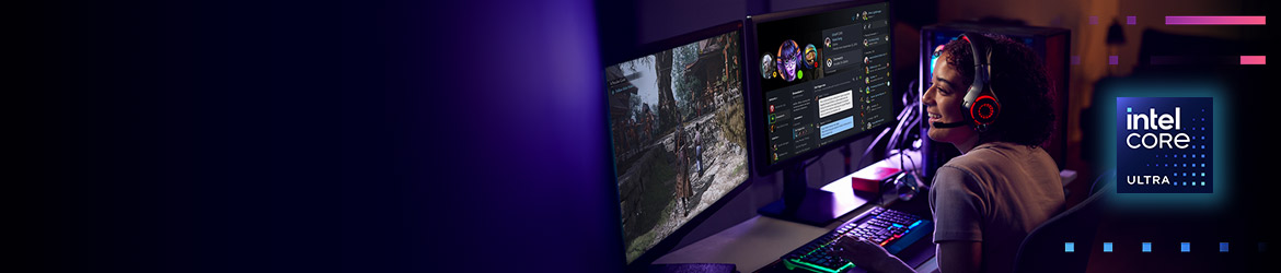 Intel® Core™ Ultra 200S Plus Spil på dit højeste niveau. Skab uden pauser. Intel® Core™ Ultra 200S Plus-processorer er udviklet til højtydende gaming og gnidningsfri kreativitet. Konfigurer din i dag.