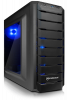 PCS CYCLONE GAMING-KABINET (Blå LED Blæsere)
