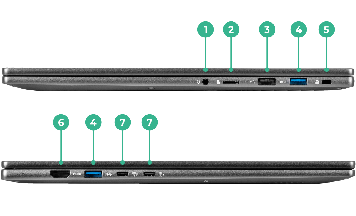 16 inch laptop Ports